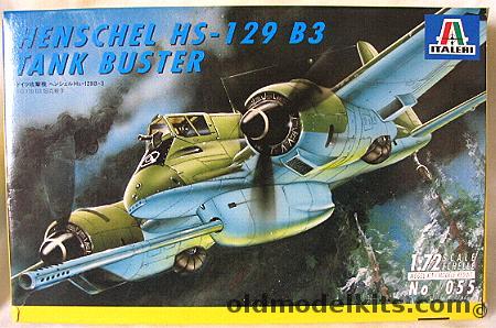 Italeri 1/72 Hs-129 B3 Tank Buster plastic model kit